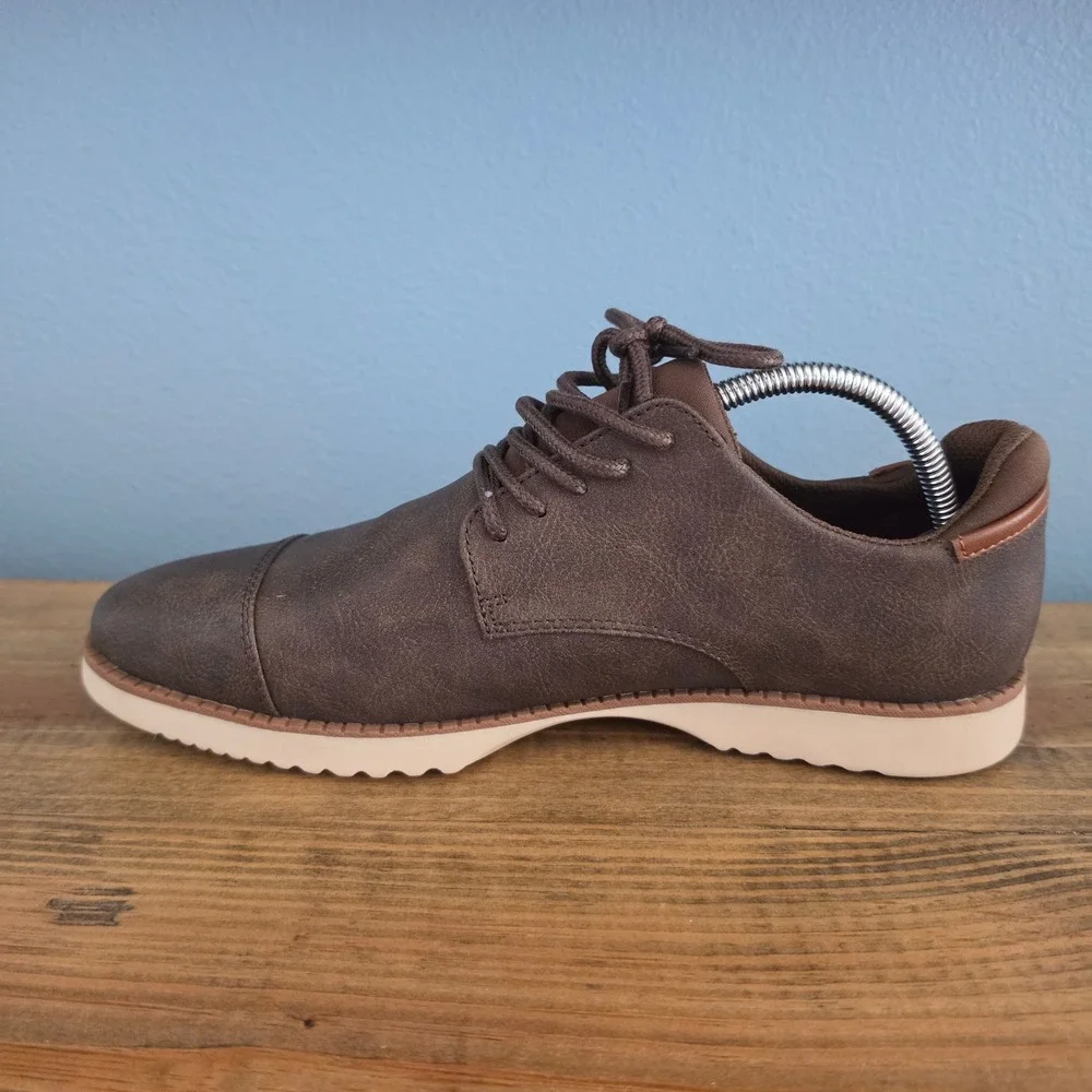 Dr. Scholls Mens Sync Cap‎ Toe Oxford Brown Dress Shoe Sneaker 9